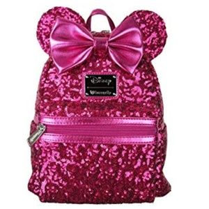Disney Minnie Mouse Pink Sequin Mini Backpack
